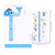 Baby Growth Chart Height Measurement Canvas Removable Height Chart 79" x 7.9" Wall Growth Chart, Handing Wall Ruler Decor for Kids, Scale, Ruler for Kids (Blue)