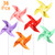 Hestya 36 Pieces Bright Polka Dots Pinwheels?Party Pinwheels DIY Lawn Windmill Set for Teenagers Toy Garden Party Lawn Decor