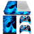 Skin Sticker Decal Cover for Xbox One Slim Console and 2 Controllers Blue Fire Design