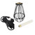 Industrial Vintage Style Hanging Pendant Light Fixture Thick Metal Wire Cage , Lamp Guard, Adjustable Cage Openings to Different Styles , Black