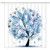 Feierman Christmas Shower Curtain New Year Decor Blue Snowflake Tree Bathroom Curtain Machine Washable Waterproof with Hooks 70x70Inches
