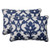 Pillow Perfect Outdoor Bosco Corded Oversized Rectangular Throw Pillow, Navy, Set of 2