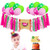 Watermelon Birthday Highchair Banner Crown Hat One in a Melon Cake Topper Latex Balloons Summer Fruit Theme First Birthday Party Decorations Photo Prop Backdrop