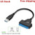 USB 3.0 to 2.5" SATA III Hard Drive Adapter Cable/UASP -SATA to USB3.0 Converter