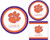 Clemson Tigers Party Supplies - Bundle Includes Paper Plates and Napkins for 10 People
