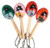 Rhode Island Novelty Mini Wooden Hand Painted Maraca Keychains 1 Dozen