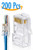 RJ45 Cat6 Pass Through Connectors Pack of 200 | EZ Crimp Connector UTP Network Plug for Unshielded Twisted Pair Solid Wire & Standard Cables | Transparent Passthrough Ethernet Insert