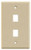 Ethernet Wall Plate, GearIT (10-Pack) 2 Port Cat6 RJ45 Wall Plate Keystone Jack, Ivory