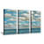 Hardy Gallery Blue Ocean Abstract Wall Art: Seascape with Clouds Painting Print on Canvas for Living Room