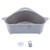 Sink Basket, Triangle Storage Holder Multifunctional Drain Shelf Sucker Sink Storage Rack Drain Rack Organizer for Kitchen Bathroom(Grey)