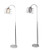 Urban Shop Silver Overhead Floor Metallic Lamp