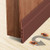Holikme Door Draft Stopper Under Door Draft Blocker Insulator Door Sweep Weather Stripping Noise Stopper Strong Adhesive Brown 39" Length