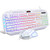 White Gaming Keyboard and Mouse Combo,MageGee GK710 Wired Backlit Keyboard and White Gaming Mouse Combo,PC Keyboard and Adjustable DPI Mouse for PC/loptop/MAC 