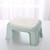 ICHE Step Stool with ABS Plastic Stools, Adults Simple Style Stool Anti-Slip with Strong Bearing Stool for Home, Office, Kindergarten - White with Blue