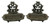 Cast Iron Old Style Victorian Soap Dish Set of 2