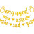 2 Pieces Engagement Party Banner Decoration, Include He Asked She Said Yes Banner and Engaged Banner for Wedding and Engagement (Gold)