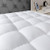 JEAREY King Mattress Pad Cover Stretches up 8-21" Deep Pocket - Cooling Overfilled Quilted Fitted Mattress Topper Pillowtop with Snow Down Alternative
