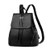 Fashion Shoulder Bag Rucksack PU Leather Women Girls Ladies Backpack Travel bag Leather Backpack (Black-4)