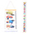 JJGoo Baby Growth Chart Hanging Ruler Wall Decor, Wood Frame Fabric Canvas Removable Height Measurement Ruler Wall Height Growth Chart for Kids Toddlers and Babies