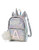 Justice Flip Sequin Mini Small Backpack Bleach White Unicorn Initial (Letter E)