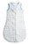 SwaddleDesigns Microfleece Sleeping Sack with 2-Way Zipper, Pastel Blue Puff Circles, 0-6MO