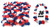36 Pack Patriotic Leis Red White and Blue Party Leis for 4th of July, Picnic, Parade, Veterans day, Memorial Day, labor day, BBQ Parties