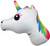 iscream X-Pressive! Emoji Rainbow Unicorn Shaped 18.5" Microbead Accent Pillow