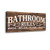 Kas Home Vintage Bath Canvas Wall Art | Rustic Bathroom Rules Prints Signs Framed | Bathroom Laundry Room Decor (8 X 16 inch, Bathroom Rules)