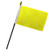 Quality Standard Flags One Dozen Yellow Stick Flag, 4 by 6"