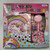 Hot Focus Unicorn Keepsake Lockbox Set: Storage Treasure Box w/Lock & Key, Pom Pom Pen, 4 Glitter Tapes, Dispenser & 3D Puff Sticker Best for Back to School for Girls Tween Kids