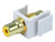 Monoprice 106549 Keystone Jack-Modular RCA with Yellow Center, White (2 Pack)