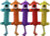 (3 Pack) Multipet International  Loofa Dog Launcher Dog Toy Assorted 13'