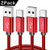 USB Type C Cable, (2-PACK 3FT) USB C Charger Cable Nylon Braided Fast Charging Sync Cord Compatible Samsung Galaxy S10e S9 S8 Plus,Note 9 8, LG G7 V30S V35 THINQ V30 G6,Google Pixel 2 xl,HTC U12+(Red)