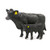 Cow Farm Animals Set - Cow Calf Toy Figures - Angus Cow and Calf Pair
