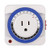 Ledytech Indoor 24-Hour Mechanical Outlet Timer, 3 Prong, Wall Switch