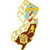EagleEmblems P09231 PIN-New Jersey (MAP) (1'')