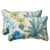 Pillow Perfect Indoor/Outdoor Splish Splash Corded Rectangular Throw Pillow, Blue, Set of 2