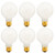 Pack OF 6 25G25/WH 25 Watt G25 Medium (E26) Base Globe Incandescent White Light Bulb