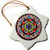 3dRose orn_23186_1 Hex Sign 1 Pennsylvania Dutch Luck Protection Symbol-Snowflake Ornament, Porcelain, 3-Inch