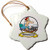 3dRose orn_103526_1 Funny Worlds Greatest Screenwriter Occupation Job Cartoon-Snowflake Ornament, 3-Inch, Porcelain