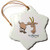 3dRose orn_103926_1 Cute Hungry Goat Cartoon-Snowflake Ornament, 3-Inch, Porcelain