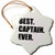 3dRose ORN_179764_1 Best Captain Ever. for Ship Boat Sailing Army Police Starship Captains Snowflake Ornament, Porcelain, 3-Inch