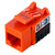 LINKOMM 25-Pack RJ45 Cat5e Slim Profile UTP Unshielded Keystone Jack with Punch Down Palm Holder (Orange)