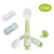 Baby Utensils Spoons Forks 2 Sets, Cute Stone Toddlers Feeding Training Spoon and Fork Tableware Set Easy Grip Bendable BPA Free Self-Feeding Learning Spoons Forks for Kids (Blue/Green Set)