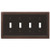 AmerTac 94T4VB Amerelle Continental Aged Bronze Cast 4 Toggle Wallplate
