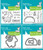 Lawn Fawn Mini Birthday Sets - Year Nine Taco & Year Seven Pinata - Stamps and Dies - 4 Items