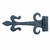 Door Hinge Black Wrought Iron Strap Fleur De Lis 12' | Renovator's Supply