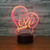 Love 3D Night Light, 7 Colors Changing Optical Illusion Touch Table Desk Lamp, Perfect Gifts for Kids Home Decoration LED Lamp