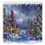 Winter New Year Decor, Christmas Tree Snowflake Gift in Snow Shower Curtains,Polyester Fabric Shower Curtain, Bathroom Accessories, Bath Curtain Hooks Included, 70X70in (Winter)