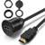 OBVIS HDMI Panel Flush Mount Cable - 2 Meter 6ft HDMI Extension Dash Flush Panel Mount Cable for Car, Boat and Motorcycle - (6 Feet)